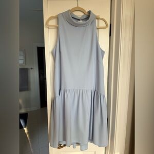 Eliza J Blue drop waist Mock Neck Sundress